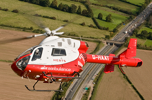 Herts Air Ambulance Helicopter Image